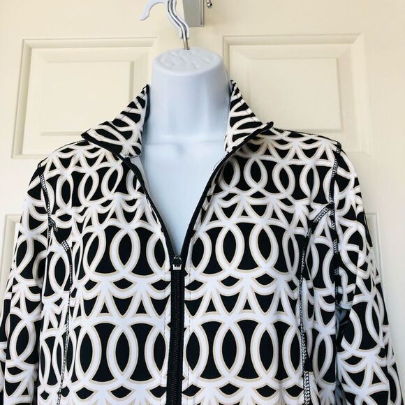 NWOT Anthony’s Resort Wear Interlocking Circles UPF50 Full Zip Long sleeved Jack - Picture 11 of 15